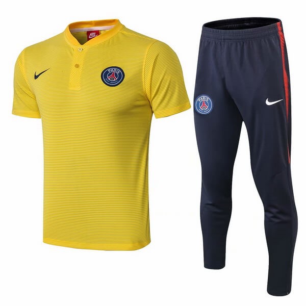 Polo Komplett Set Paris Saint Germain 2018-19 Gelb